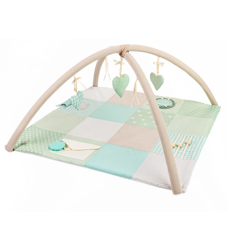 Palestrina attività per neonato, 100x100 cm - Verde Menta