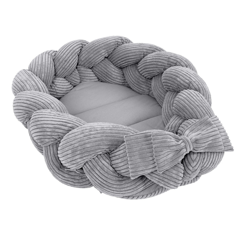 Nido per neonato con paracolpi treccia - Grigio