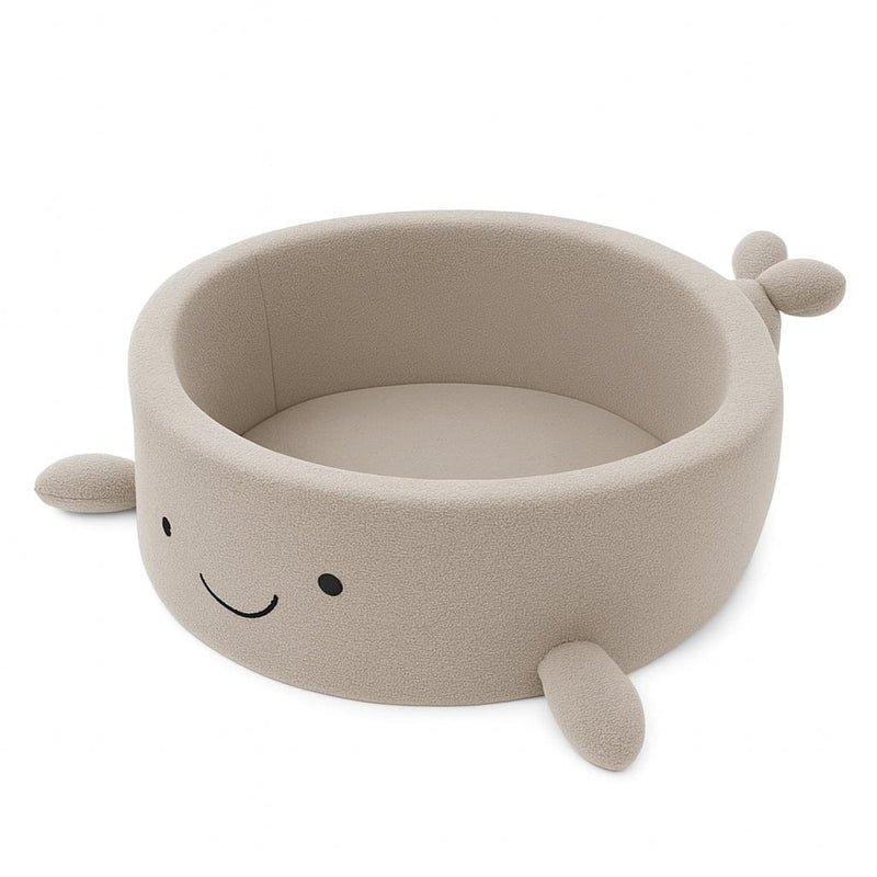 Piscina di palline in schiuma senza palline - Balena Oat Biscuit Beige Boucle