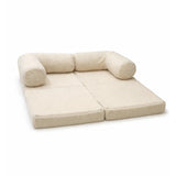 HoneyHug mehka modularna otroška sofa – Teddy krema