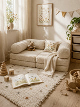HoneyHug mehka modularna otroška sofa – Teddy krema