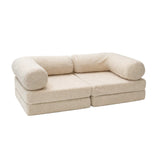 HoneyHug mehka modularna otroška sofa – Teddy krema