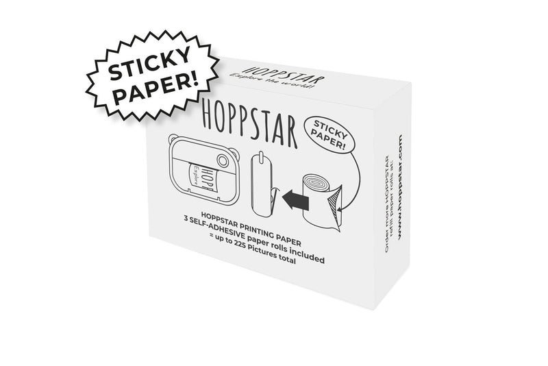 Hoppstar papirnate role 3× – bijele, samoljepive