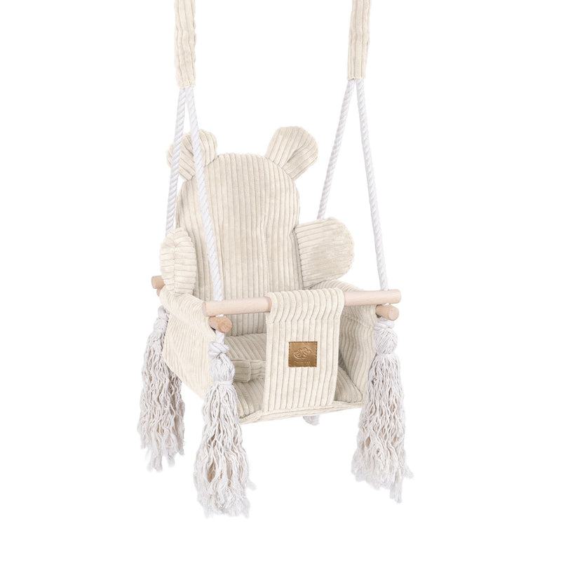 Altalena da interno per neonati, Teddy - Ecru
