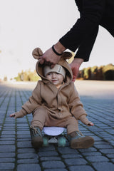 Tutina con orecchie per neonati e bambini - Cacao