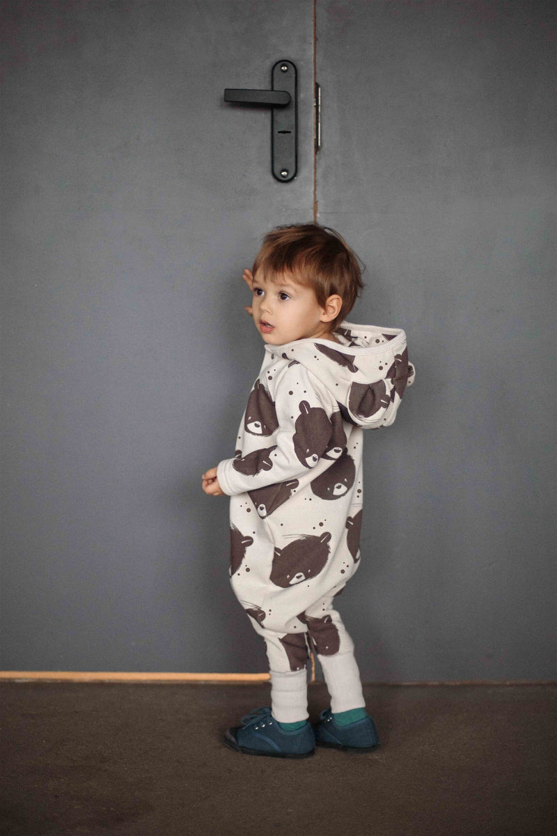 Tutina con orecchie per neonati e bambini - Orsetto Beige