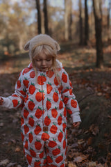 Zimski kombinezon s teddy podstavom za bebe i djecu – jagode