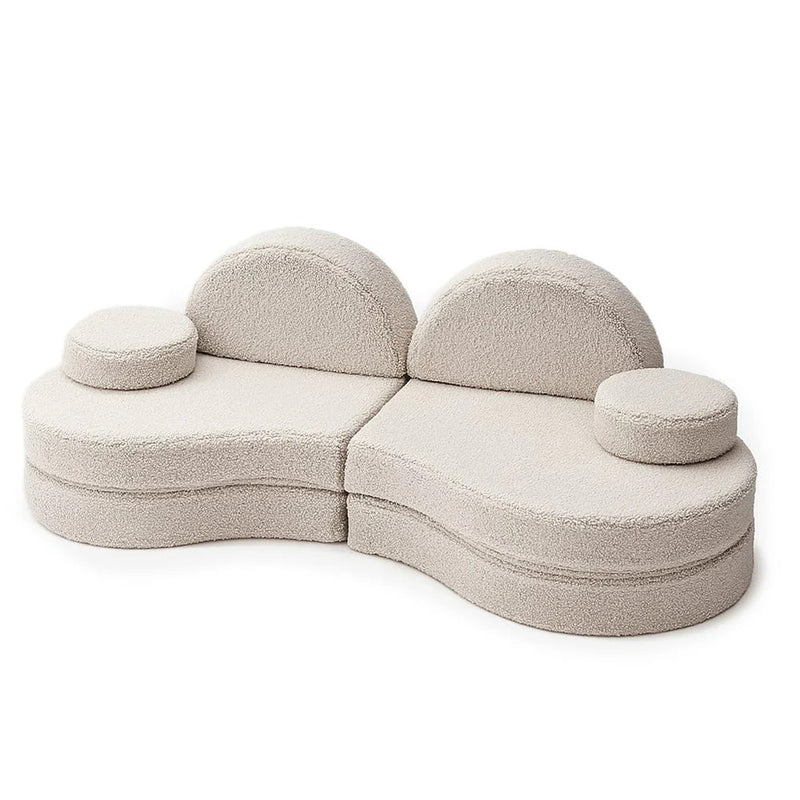 Divano modulare MeowBaby® Coccolo per bambini – 6 pezzi, Bearly Grigio Chiaro