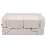 MeowBaby® sofa iz mehkih žametnih kock – ekru