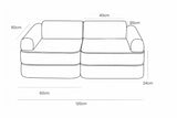 Modularna otroška igralna sofa – zelena