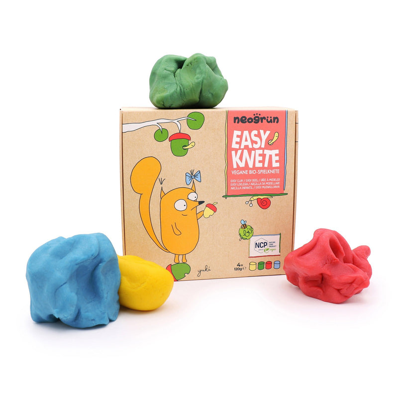 Neogrün organska Easy Clay 4×120 g – rumena, zelena, rdeča, modra