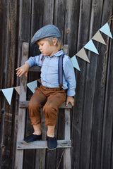 Pantofole barefoot per bambini Punsa - Pelle riciclata, Grigio