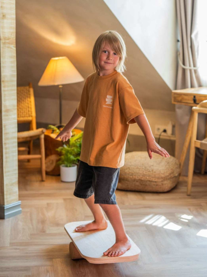 Pravokotna ravnotežna deska z valjem za vaje – brez logotipa