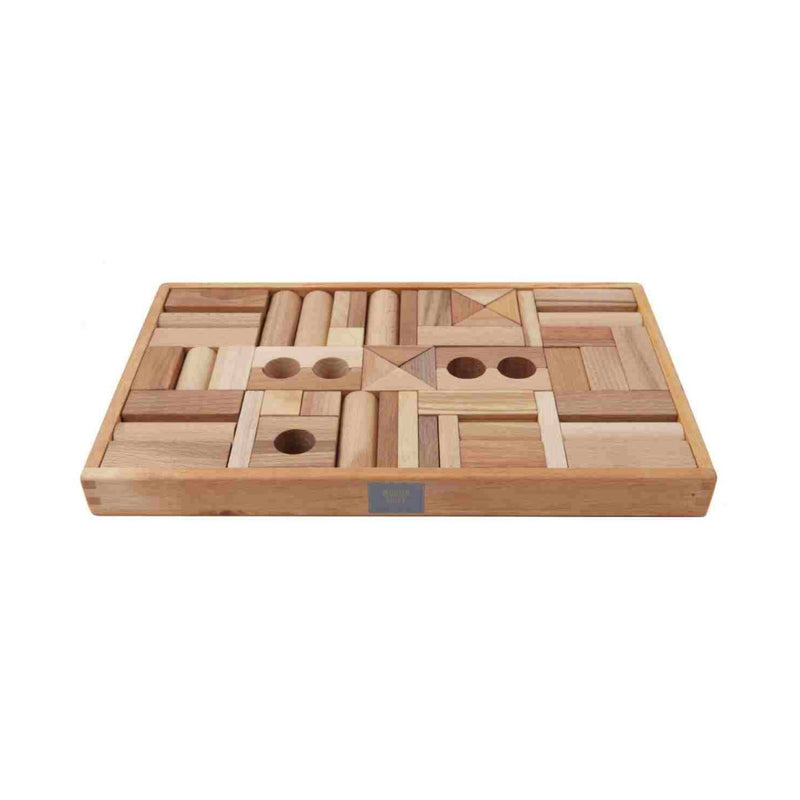 Blocchi in legno in scatola - Naturale, 54 pezzi