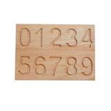 Lesena Montessori tabla s številkami