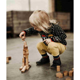 Puzzle a torre in legno - Naturale