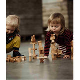 Puzzle a torre in legno - Naturale