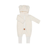 Eared Jumpsuit for Babies and Kids - Fuzzy Ecru