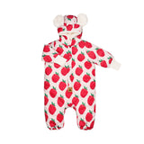 Zimski kombinezon s teddy podstavom za bebe i djecu – jagode